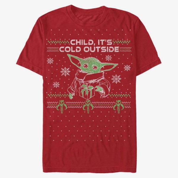Queens Star Wars: The Mandalorian - Child Outside Unisex T-Shirt Red