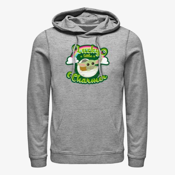 Queens Star Wars: The Mandalorian - Charmer Rainbow Unisex Hoodie Heather Grey