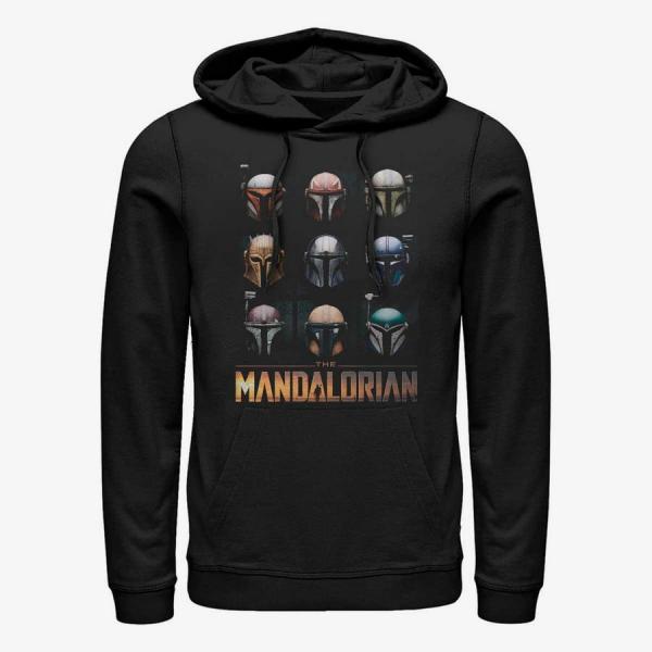 Mikina Merch Star Wars: Mandalorian - Mando Helmet Boxup Unisex Hoodie Black S