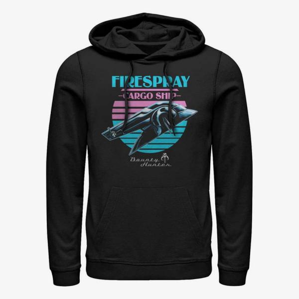 Mikina Merch Star Wars Book of Boba Fett - Firespray Unisex Hoodie Black S