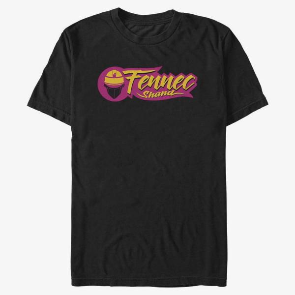 Tričko Merch Star Wars Book of Boba Fett - Fennec Calligraphy Logo Unisex T-Shirt Black S