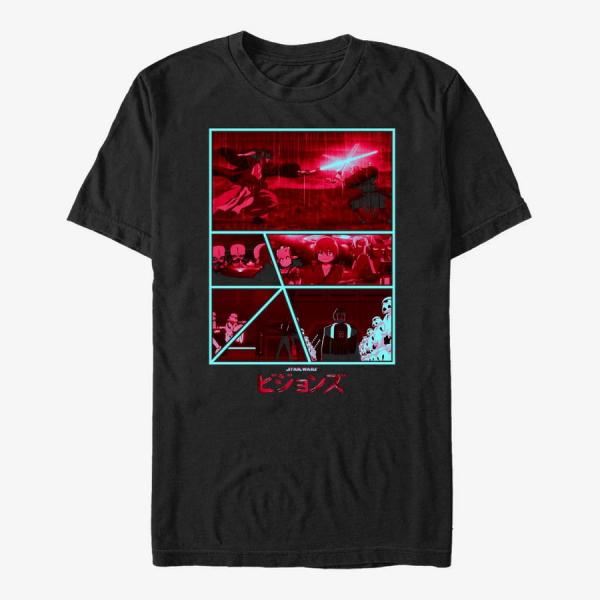 Tričko Merch Star Wars: Visions - Multi Panel Unisex T-Shirt Black M