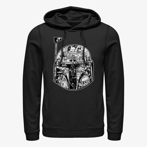 Mikina Merch Star Wars: Classic - Boba Helmet Story Unisex Hoodie Black M