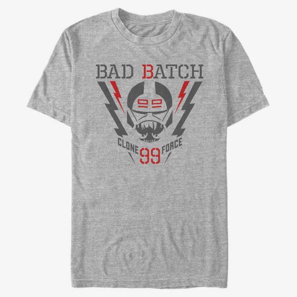 Tričko Merch Star Wars: The Bad Batch - Lightning Force Unisex T-Shirt Heather Grey L