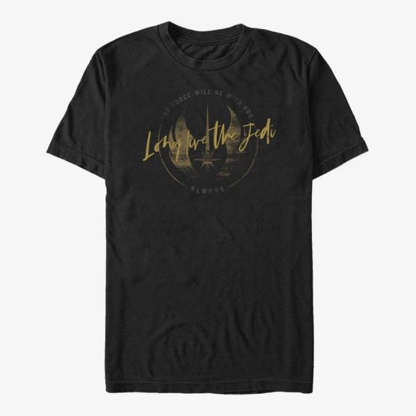 Queens Star Wars Obi-Wan - Long Live Jedi Crest Unisex T-Shirt Black