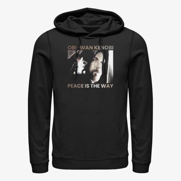Mikina Merch Star Wars Obi-Wan - Peace is the Way Unisex Hoodie Black S