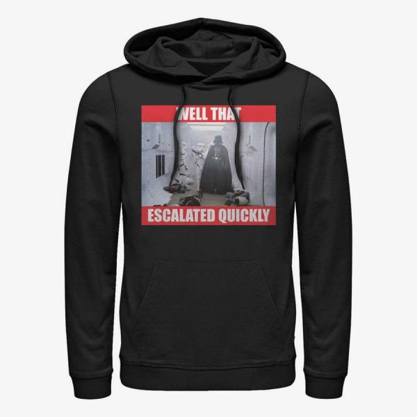 Mikina Merch Star Wars: Classic - Escalated Quickly Unisex Hoodie Black XXXL