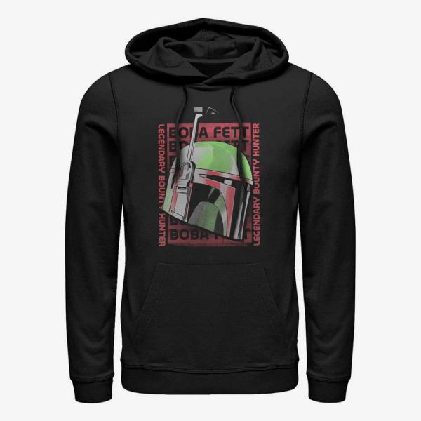Mikina Merch Star Wars Book of Boba Fett - Boba Poster Unisex Hoodie Black XXL