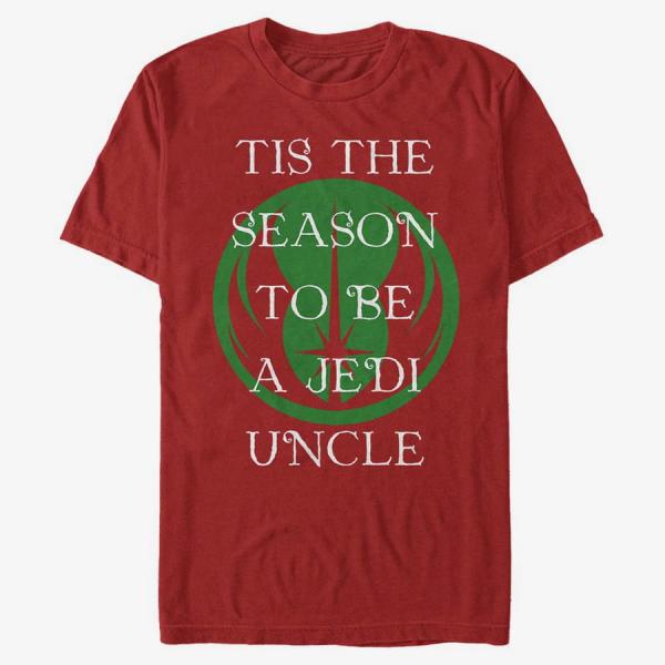 Tričko Merch Star Wars: Classic - Jedi Uncle Unisex T-Shirt Red S