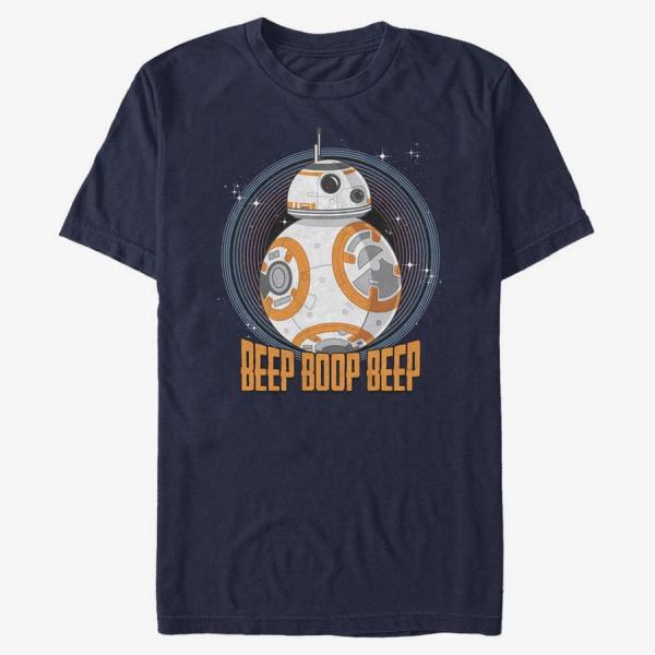 Tričko Merch Star Wars: Classic - BB8 Beep Unisex T-Shirt Navy Blue S