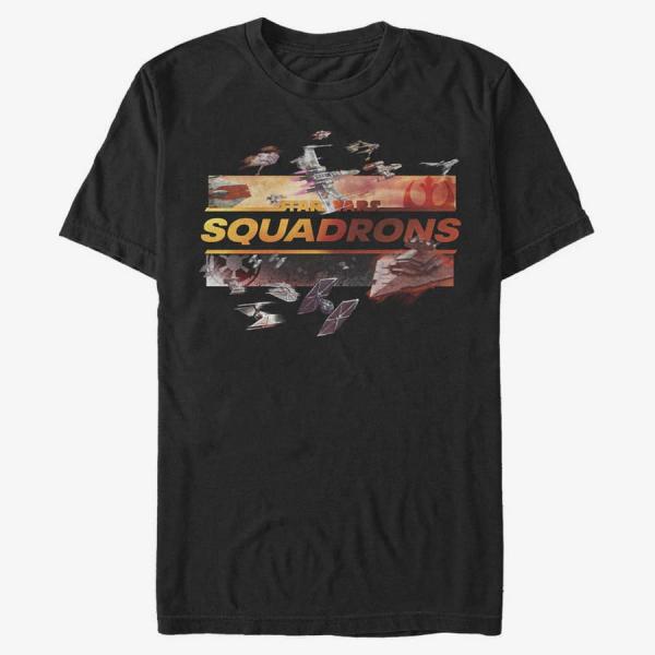 Tričko Merch Star Wars: Squadrons - Squadron Ships Unisex T-Shirt Black L
