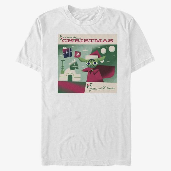 Queens Star Wars: Classic - Merry Yoda Xmas Unisex T-Shirt White