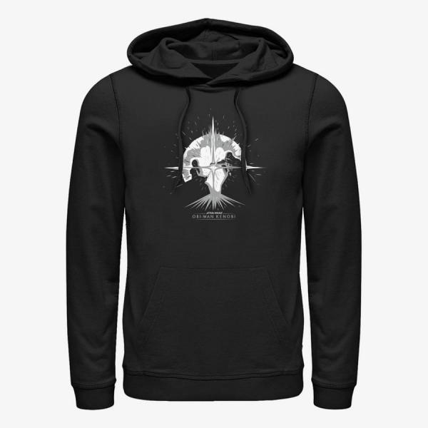 Mikina Merch Star Wars Obi-Wan - Explosive Duel Graphic Unisex Hoodie Black S