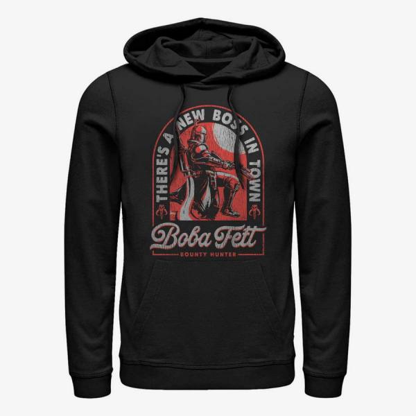 Mikina Merch Star Wars Book of Boba Fett - The New Boss Unisex Hoodie Black XL