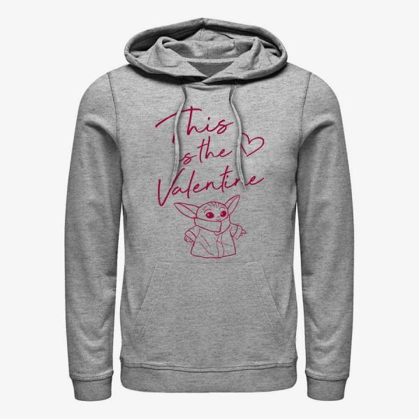 Queens Star Wars: The Mandalorian - This Valentine Unisex Hoodie Heather Grey