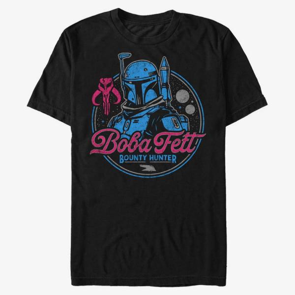 Tričko Merch Star Wars Book of Boba Fett - Galactic Hunter Unisex T-Shirt Black L
