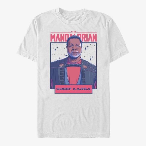 Tričko Merch Star Wars: The Mandalorian - Greef Unisex T-Shirt White M
