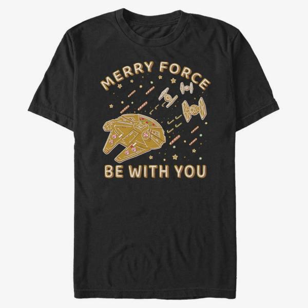 Queens Star Wars: Classic - Gingerbread Falcon Unisex T-Shirt Black