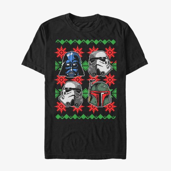 Queens Star Wars: Classic - Holiday Faces Unisex T-Shirt Black