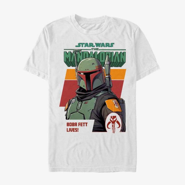 Queens Star Wars: The Mandalorian - Fett Lives Unisex T-Shirt White