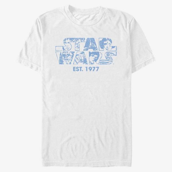 Queens Star Wars - Logo Faces Unisex T-Shirt White