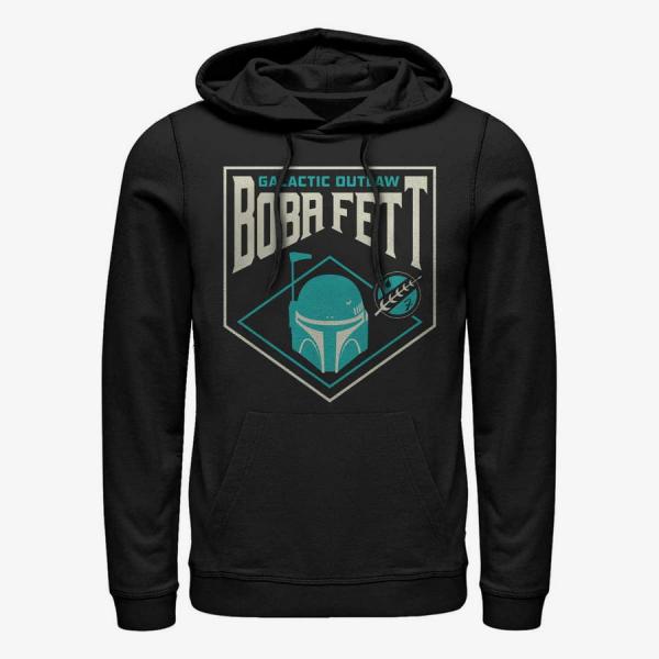 Queens Star Wars Book of Boba Fett - Galactic Outlaw Badge Unisex Hoodie Black