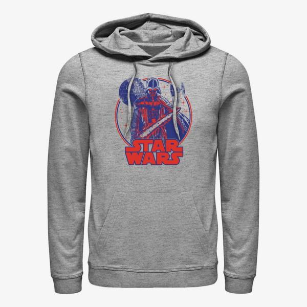 Mikina Merch Star Wars - Vader Approach Unisex Hoodie Heather Grey S