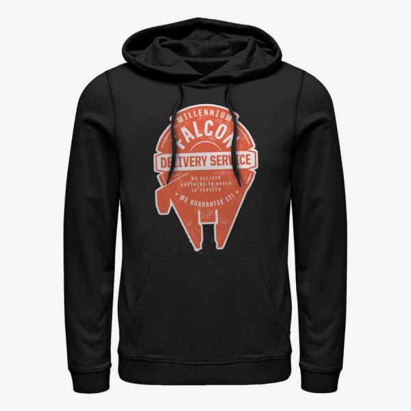 Mikina Merch Star Wars: Classic - Falcon Delivery Unisex Hoodie Black XL