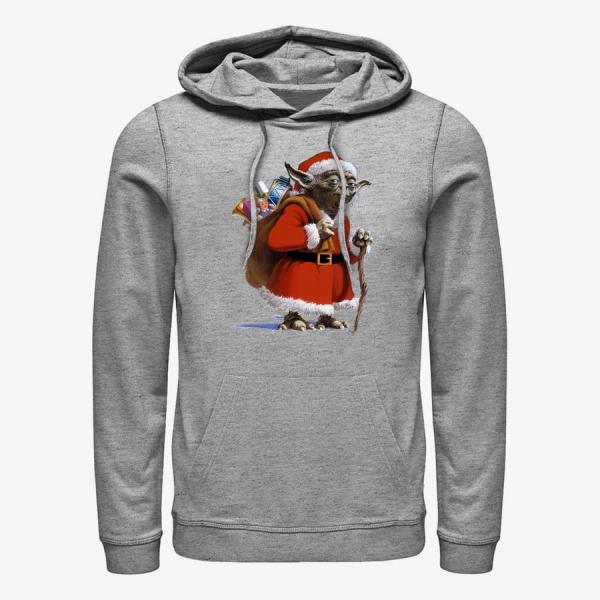 Mikina Merch Star Wars: Classic - Santa Yoda Unisex Hoodie Heather Grey S