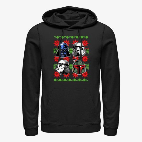 Mikina Merch Star Wars: Classic - Holiday Faces Unisex Hoodie Black S