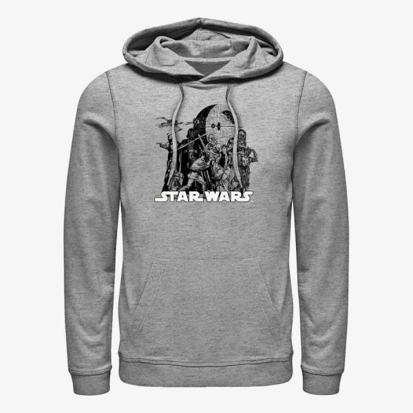 Mikina Merch Star Wars - Curtain Call Comp Unisex Hoodie Heather Grey L