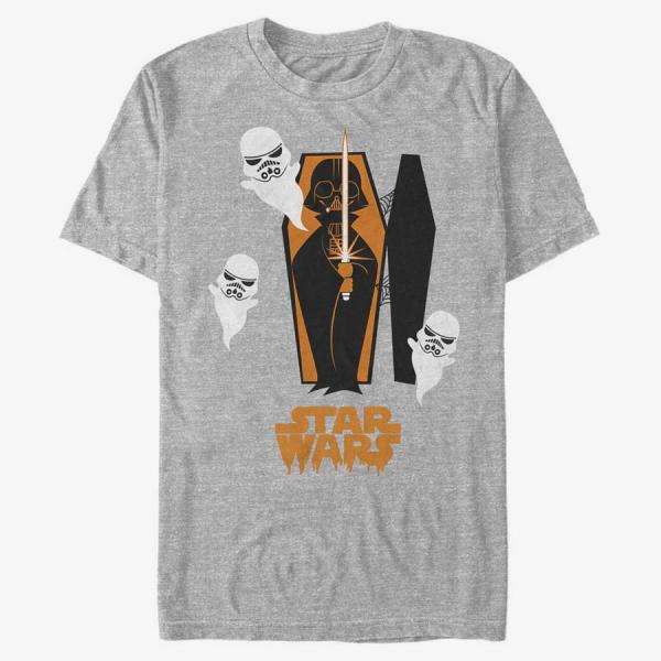 Tričko Merch Star Wars: Classic - Coffin Spooks Unisex T-Shirt Heather Grey S