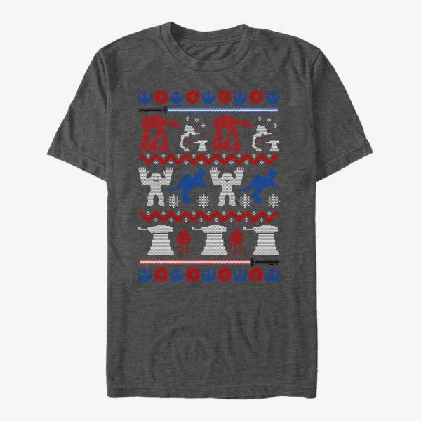 Tričko Merch Star Wars: Classic - Hoth Sweater Unisex T-Shirt Dark Heather Grey M