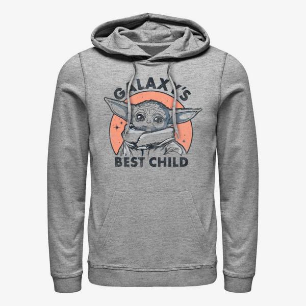 Mikina Merch Star Wars: The Mandalorian - Galaxy Baby Unisex Hoodie Heather Grey M