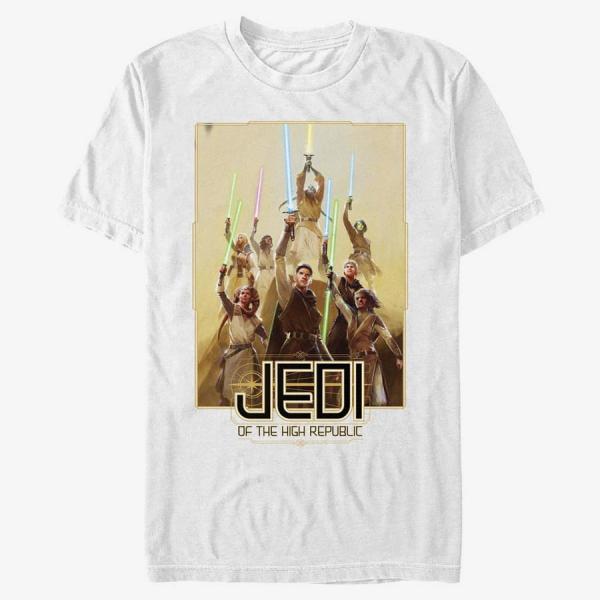 Tričko Merch Star Wars: High Republic - JEDI OF THE HIGH REPUBLIC GROUP Unisex T-Shirt White M