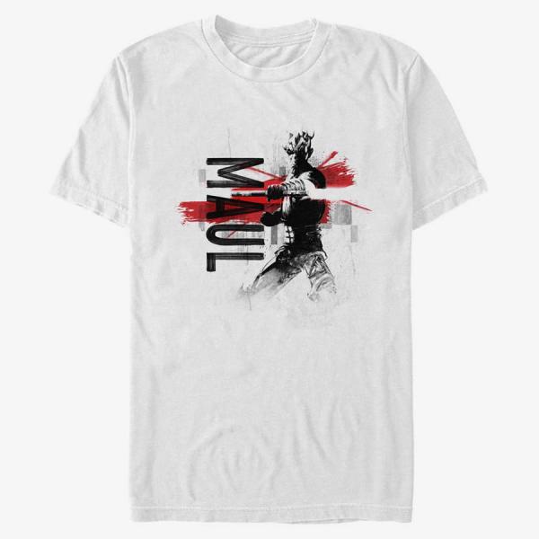 Tričko Merch Star Wars: Clone Wars - Maul Collage Unisex T-Shirt White S