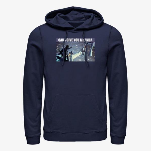 Mikina Merch Star Wars: Classic - Can I Give You A Hand Unisex Hoodie Navy Blue XXL