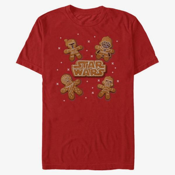 Tričko Merch Star Wars: Classic - Gingerbread Crew Unisex T-Shirt Red M