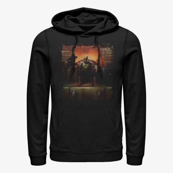 Mikina Merch Star Wars Book of Boba Fett - Boba Painterly Throne Unisex Hoodie Black M