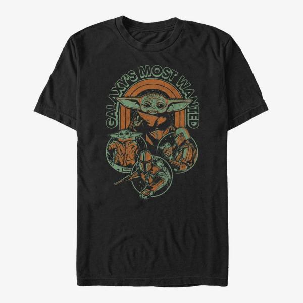 Tričko Merch Star Wars: The Mandalorian - Rainbow Retro Unisex T-Shirt Black L