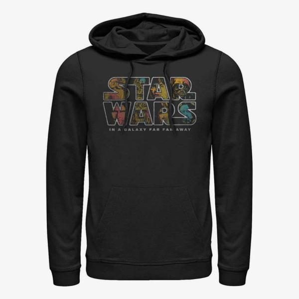 Mikina Merch Star Wars - Pop Logo Fill Unisex Hoodie Black L
