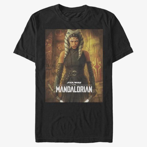 Tričko Merch Star Wars: The Mandalorian - Ahsoka Poster Unisex T-Shirt Black S