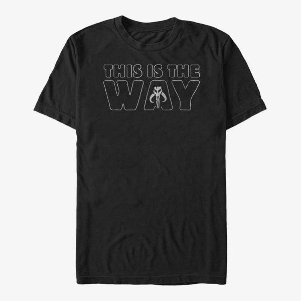 Tričko Merch Star Wars: The Mandalorian - The Way Mando Unisex T-Shirt Black M