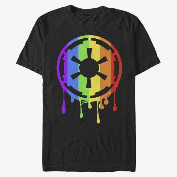 Tričko Merch Star Wars: Classic - Empire Rainbow Unisex T-Shirt Black M