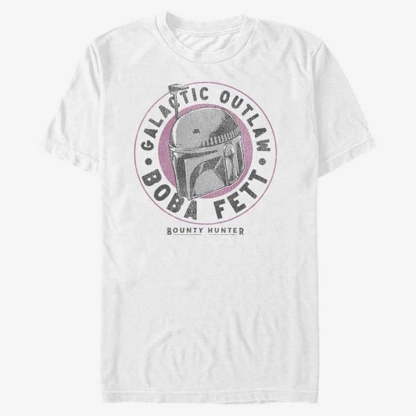 Tričko Merch Star Wars Book of Boba Fett - Light Outlaw Unisex T-Shirt White M