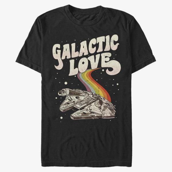 Tričko Merch Star Wars: Classic - Galactic Love Falcon Unisex T-Shirt Black XL