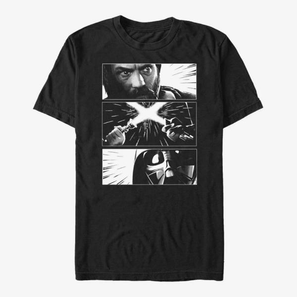 Queens Star Wars Obi-Wan - Kenobi Vader Panels Unisex T-Shirt Black