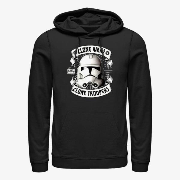 Mikina Merch Star Wars: Clone Wars - Banner Trooper Unisex Hoodie Black XXL