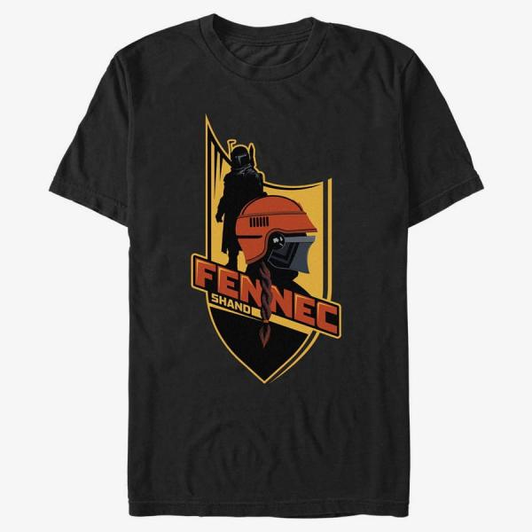 Tričko Merch Star Wars Book of Boba Fett - Fennec Shield Unisex T-Shirt Black XXL