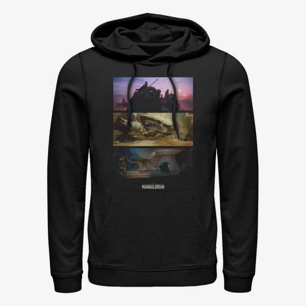 Mikina Merch Star Wars: The Mandalorian - Epic Story Unisex Hoodie Black S